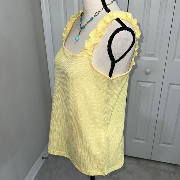 Vero Moda Yellow Pam Ruffle Strap Tank Top - M (NWT) - Picture 5 of 12